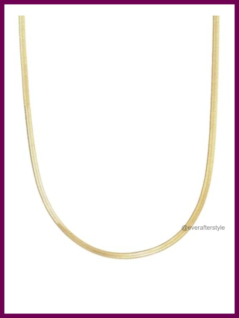 18k Gold Plated Herringbone Necklace 16 Inch Layering Chain